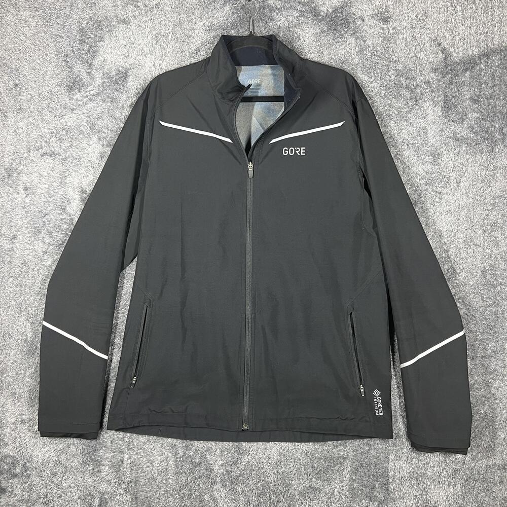 Gore Wear Sweatshirt Mens XL Black Full Zip Lightweight Breathable Goretex